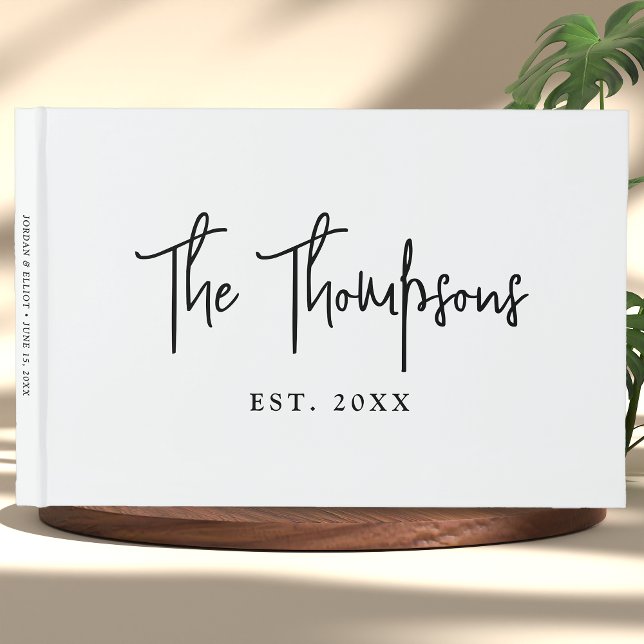 Personalised With Names Elegant Calligraphy Script Guest Book (Creator Uploaded)