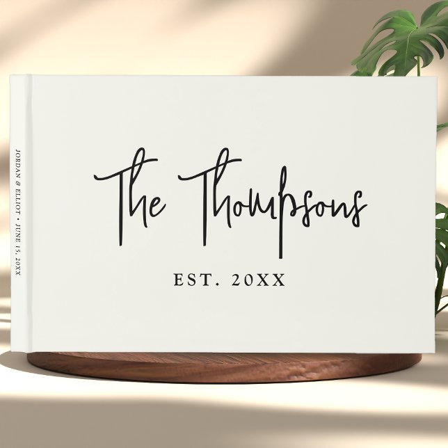 Personalised With Names Elegant Calligraphy Script Guest Book (Creator Uploaded)