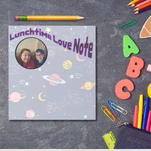 Personalised with photo lunchbox love note notepad