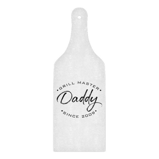Personalised with Year Since Grill Master Daddy Cutting Board (Front)
