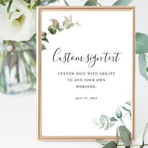 Personalised, With Your Custom Text Greenery Sign