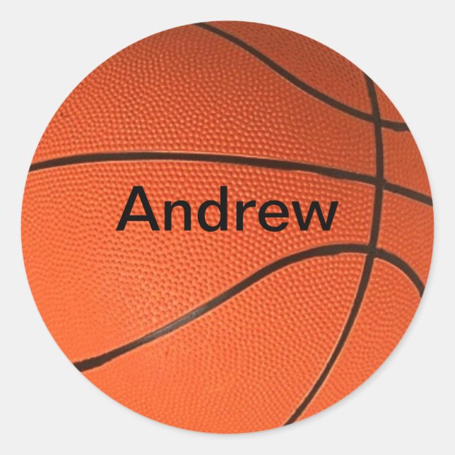 Personalised with Your Name Basketball Stickers (Front)