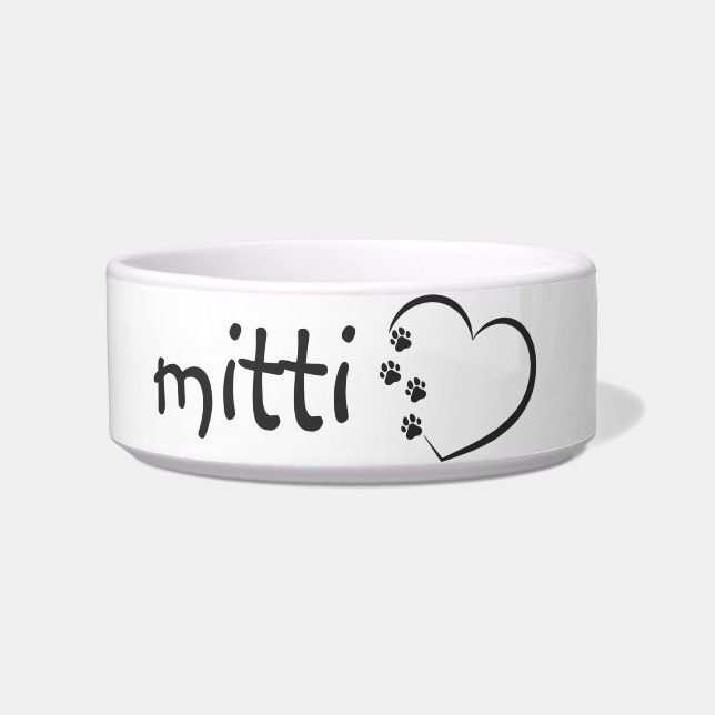 Personalised with your pet's name pet  bowl (Front)