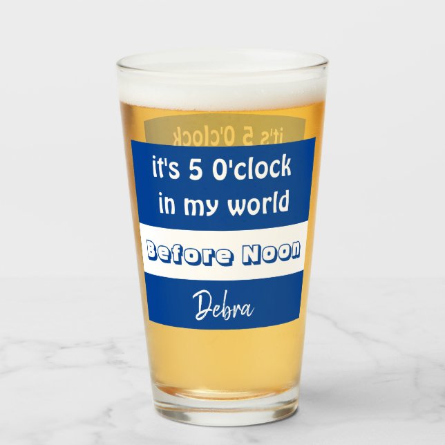Personalised Witty Beer Glass (Front Filled)