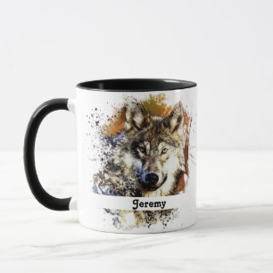 Personalised Wolf   Mug