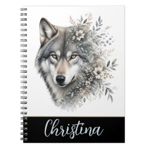 Personalised Wolf Notebook