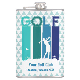 Personalised Woman Golfer Flask