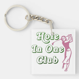 Personalised Womens Golf Hole in One Memento Key Ring