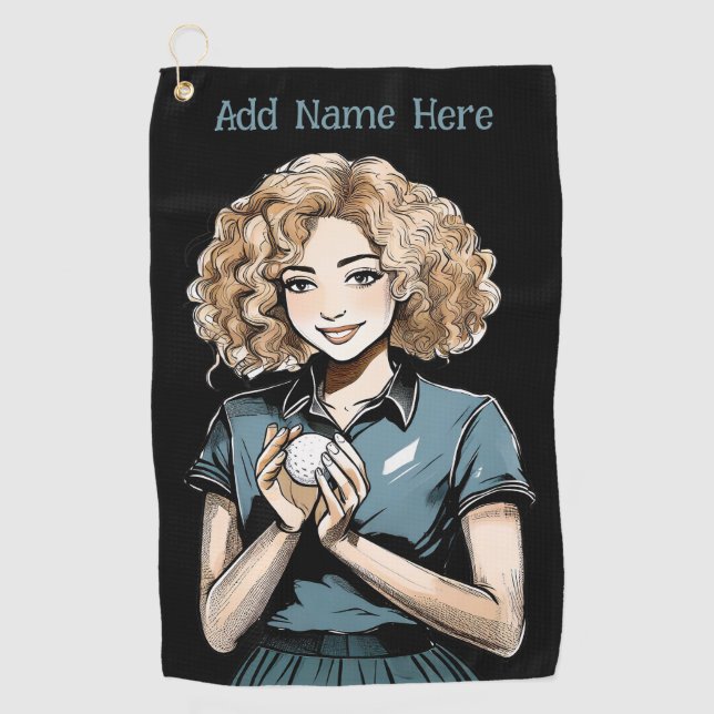 Personalised Women's Golf Towel (Front)