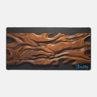 Personalised Wood Carving Panel Desk Mat