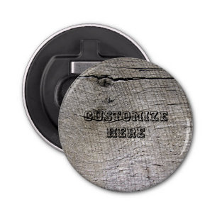 Personalised Wood Design Magnet Bottle Opener