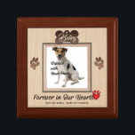 Personalised Wood Look Pet Memorial Jewellery Box<br><div class="desc">Remember your beloved furry friend any time of the year with this elegant pet memorial keepsake box. Personalise it with your photo, name, and relevant dates. Click on "Customise it" to change your photo size and placing, or to change font colours or styles. Makes a thoughtful gift for family or...</div>