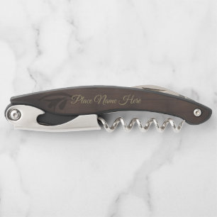 Personalised Wooden (Faux) Pocket Corkscrew