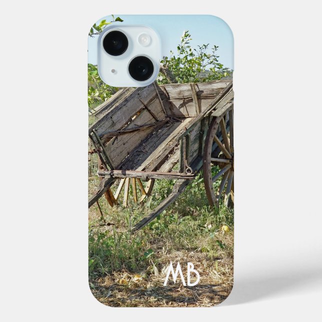 Personalised Wooden Wagon Phone Case (Back)