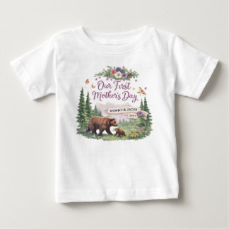 Personalised Woodland 1st Mother's Day Baby T-Shir T-Shirt