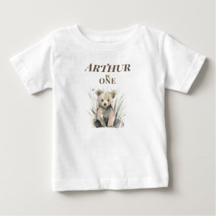 Personalised Woodland Bear  Baby T-Shirt