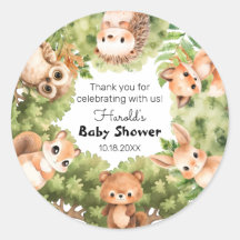 Personalised Woodland Boy Baby Shower Favours