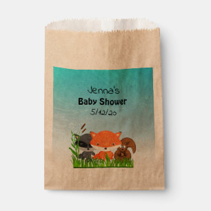 Personalised Woodland Creatures Baby Shower Bag