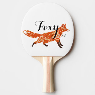 Personalised Woodland Creatures Fox Ping Pong Paddle