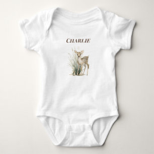Personalised Woodland Deer Baby  Bodysuit