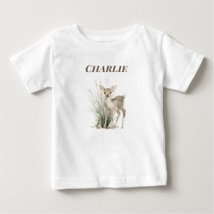Personalised Woodland Deer Baby  T-Shirt