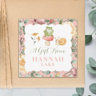 Personalised Woodland Fairy floral Girls Gift Enclosure Card