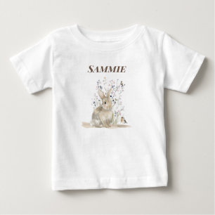 Personalised Woodland Rabbit Baby T-Shirt