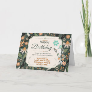 Personalised Woodlands Botanical Birthday Card