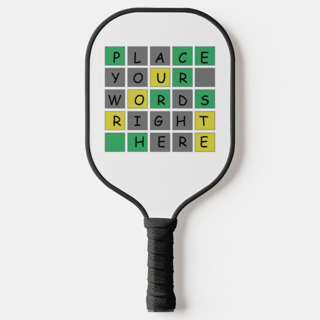 Personalised Wordle Pickleball,Mother's Day Pickleball Paddle (Front)