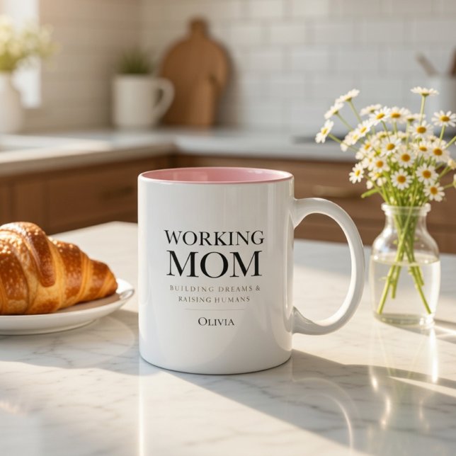 Personalised Working Mum – Custom Boss Mum Gift Mug (Creator Uploaded)