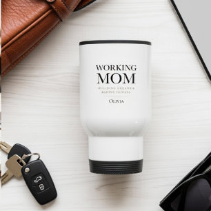 Personalised Working Mum – Custom Boss Mum Gift Travel Mug