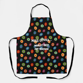 Personalised World’s Best Art Teacher Colourful Apron