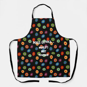 Personalised World’s Best Teacher Colourful Polkas Apron