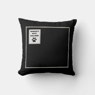 Personalised World's Best Dog Dad Custom Photo Cushion