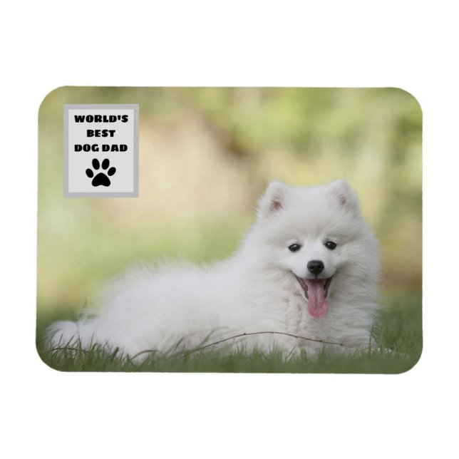 Personalised World's Best Dog Dad Custom Photo Magnet (Horizontal)
