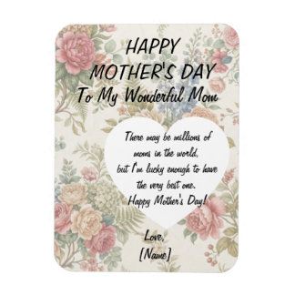 Personalised World's Best Mum Mother's Day Card Magnet