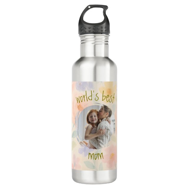 Personalised 'World's Best Mum' Water Bottle (Front)