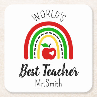 Personalised World's Best Teacher Coaster