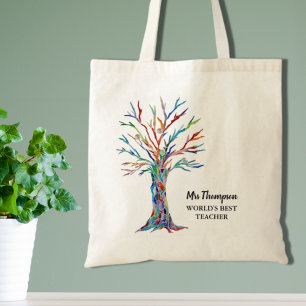 Personalised World's Best Teacher  Tote Bag