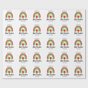 Personalised World's Best Teacher Wrapping Paper