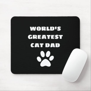 Personalised World's Greatest Cat Dad Custom Text Mouse Pad