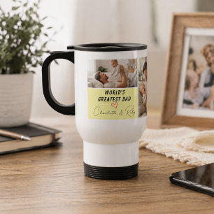 Personalised World's Greatest Dad Photo Father’s Travel Mug