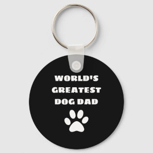 Personalised World's Greatest Dog Dad Custom Text Key Ring