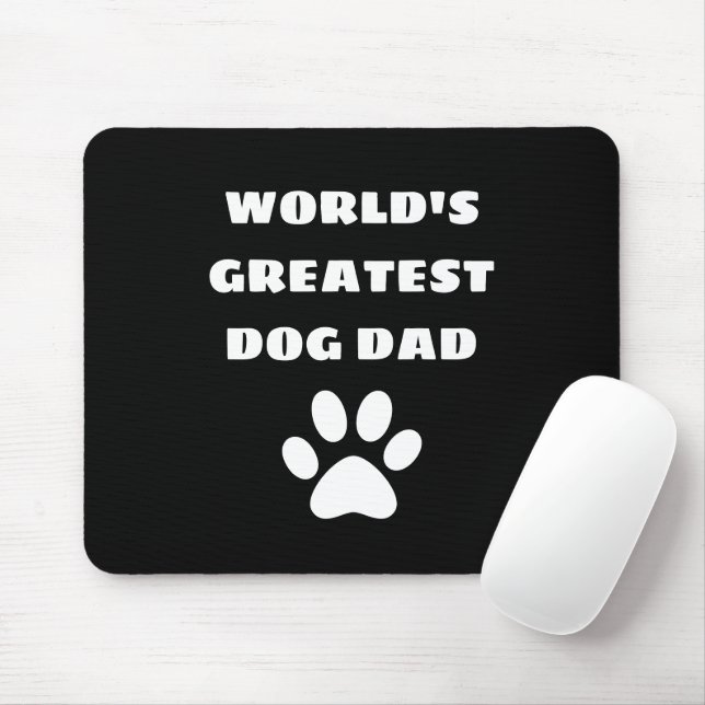 Personalised World's Greatest Dog Dad Custom Text Mouse Pad (With Mouse)
