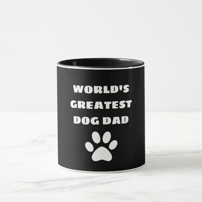 Personalised World's Greatest Dog Dad Custom Text Mug (Center)