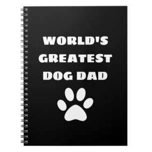 Personalised World's Greatest Dog Dad Custom Text Notebook