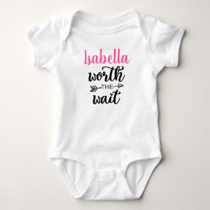 Personalised Worth The Wait Baby Bodysuit