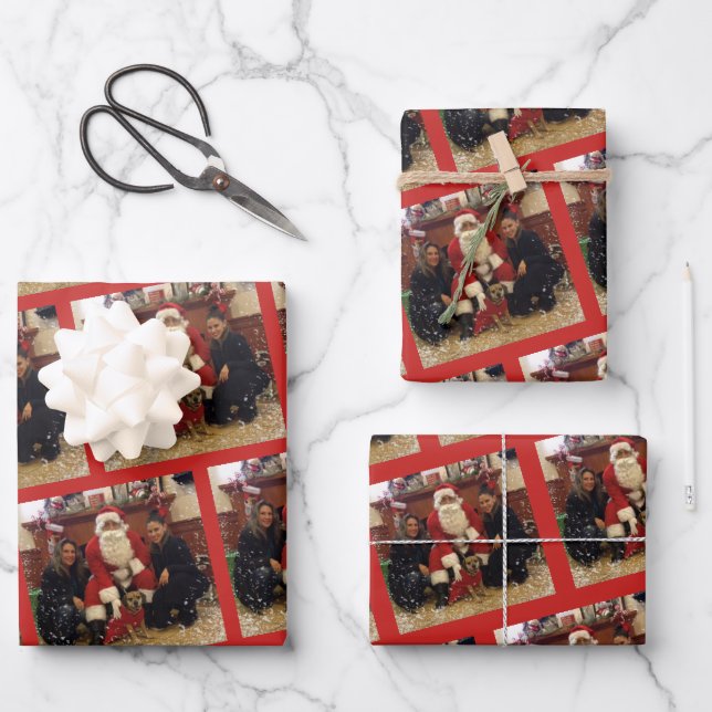 Personalised Wrapping Paper Flat Sheet Set of 3 (Front)