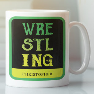Personalised Wrestlers Wrestling Coffee Mug