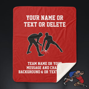 Personalised Wrestling Gifts for Seniors and Coach Sherpa Blanket